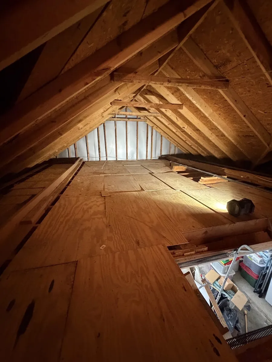After photo of attic cleanout posted by Becky Sheppard in a Google review of Kick It Junk Removal
