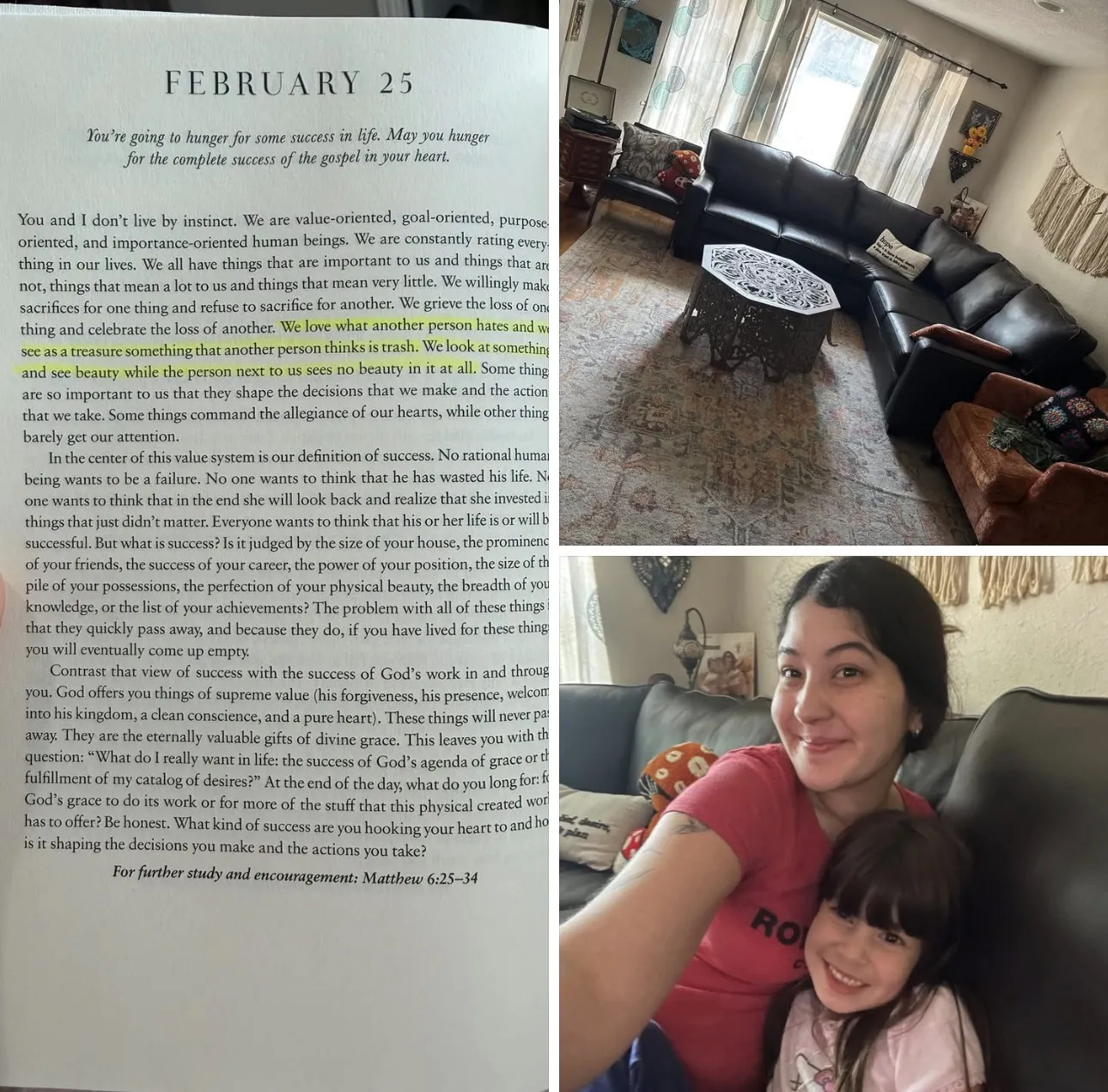 Couch donated to a local preschool teacher by Kick It Junk Removal