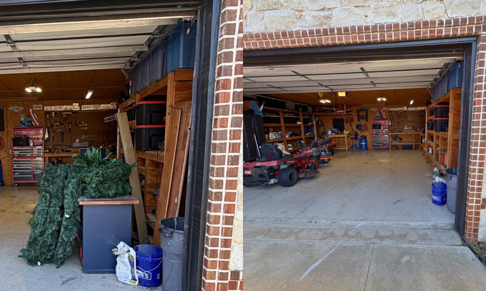 Workshop cleanout during a complete property cleanout