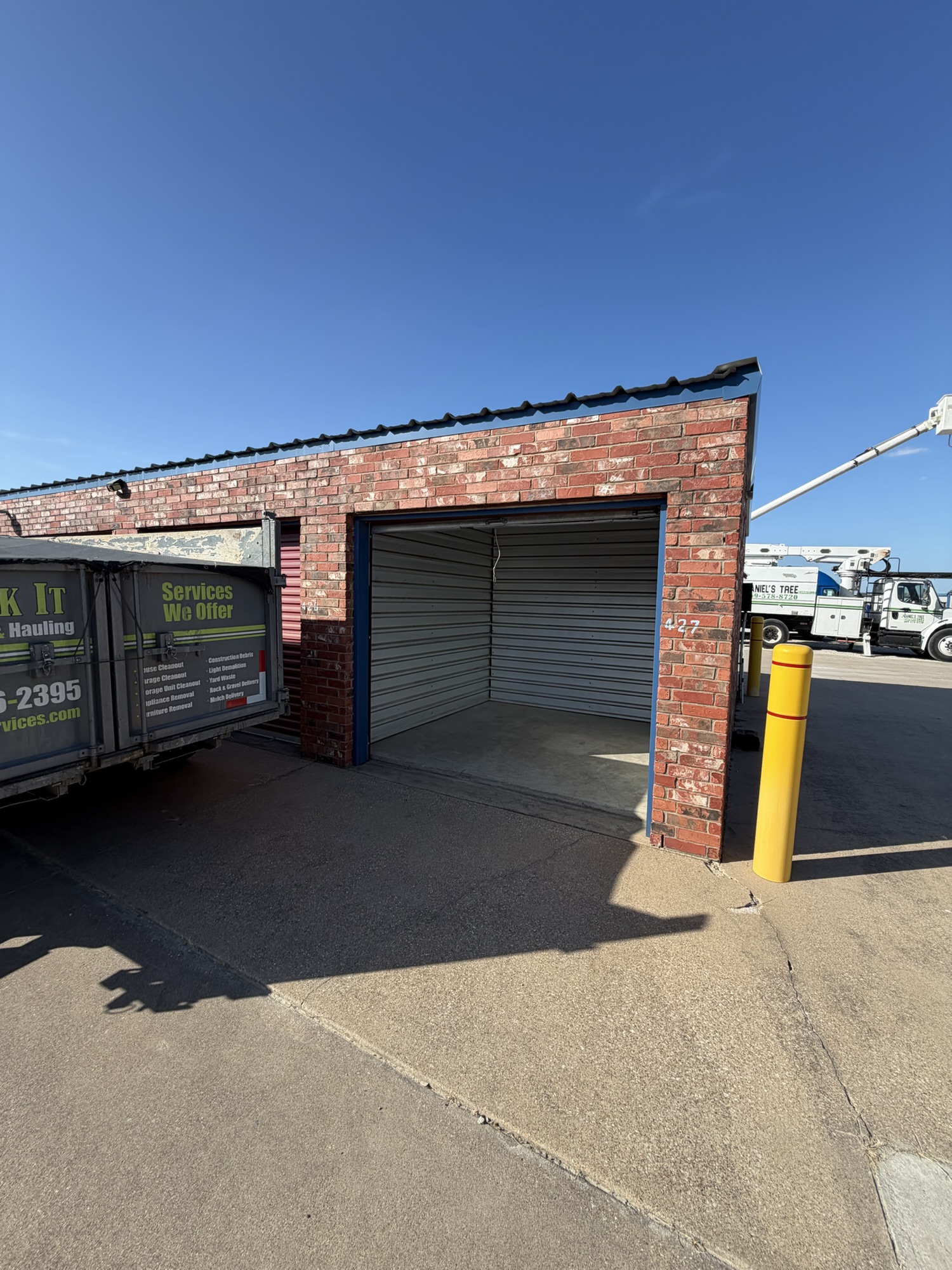 Storage unit cleanout after — unit left empty