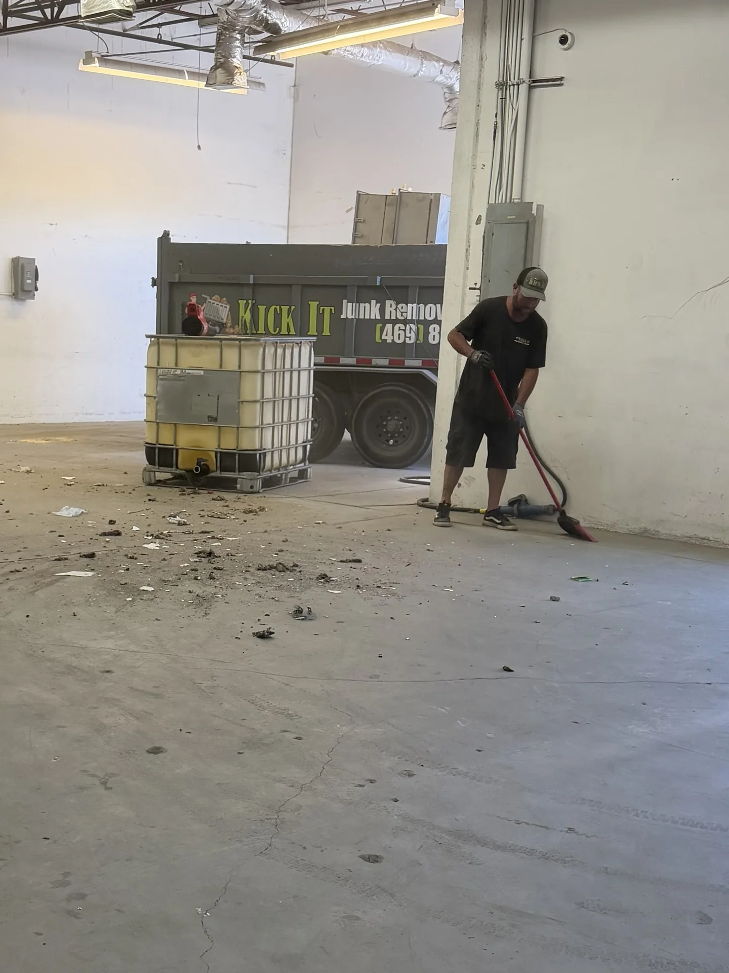 Commercial warehouse after the final cleanout