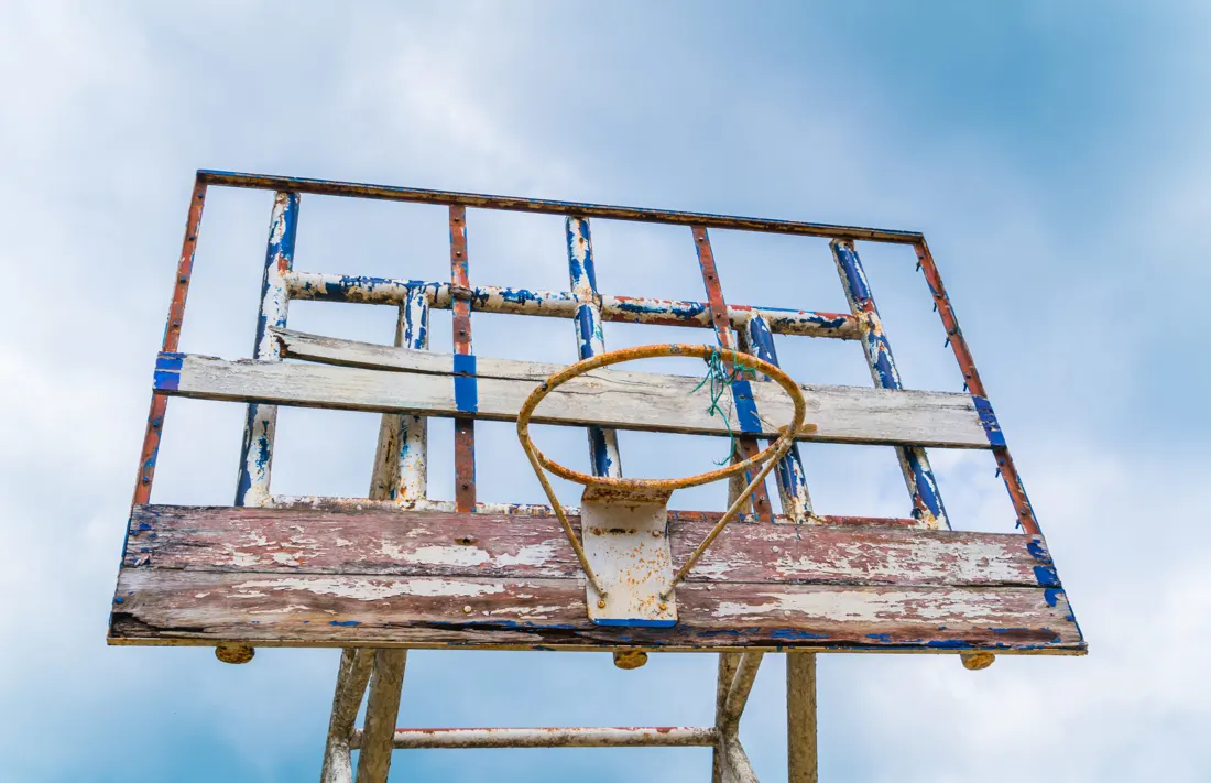 Basketball Hoop Removal service by Kick It
